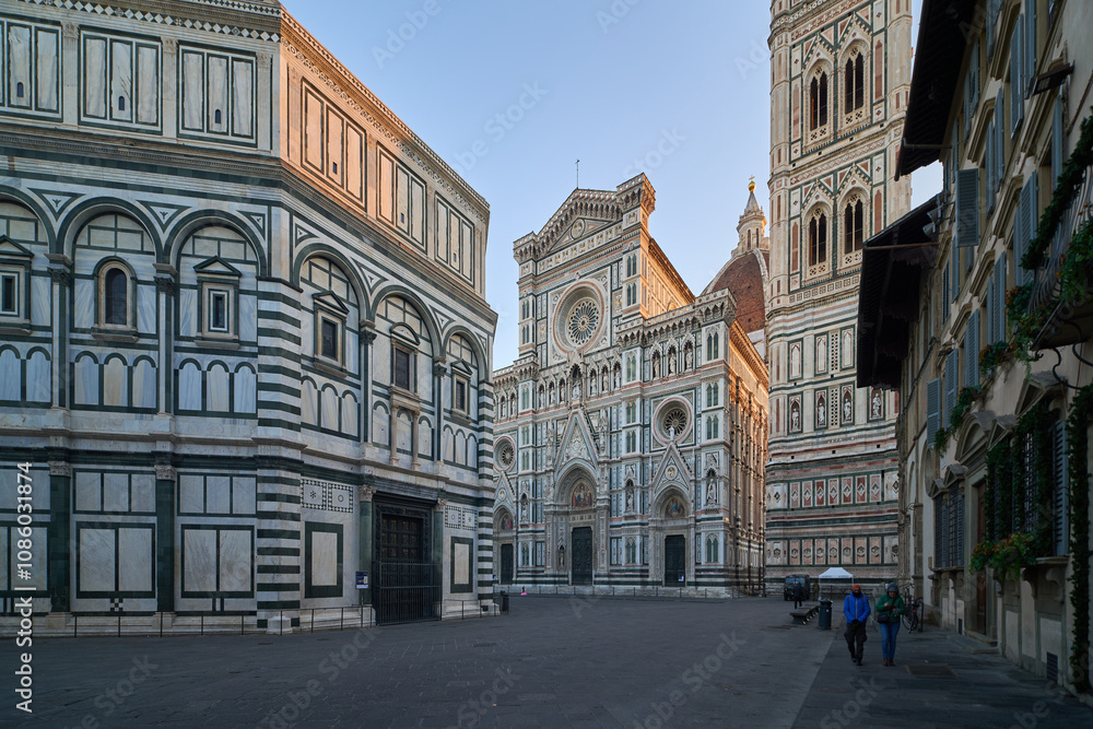 The cathedral of Florence (Duomo di Firenze), Santa Maria del Fiore and Baptistery of St John (Battistero di San Giovanni) in Italy
The cathedral of Florence (Duomo di Firenze), Santa Maria del Fiore and Baptistery of St John (Battistero di San Giovanni) in Italy