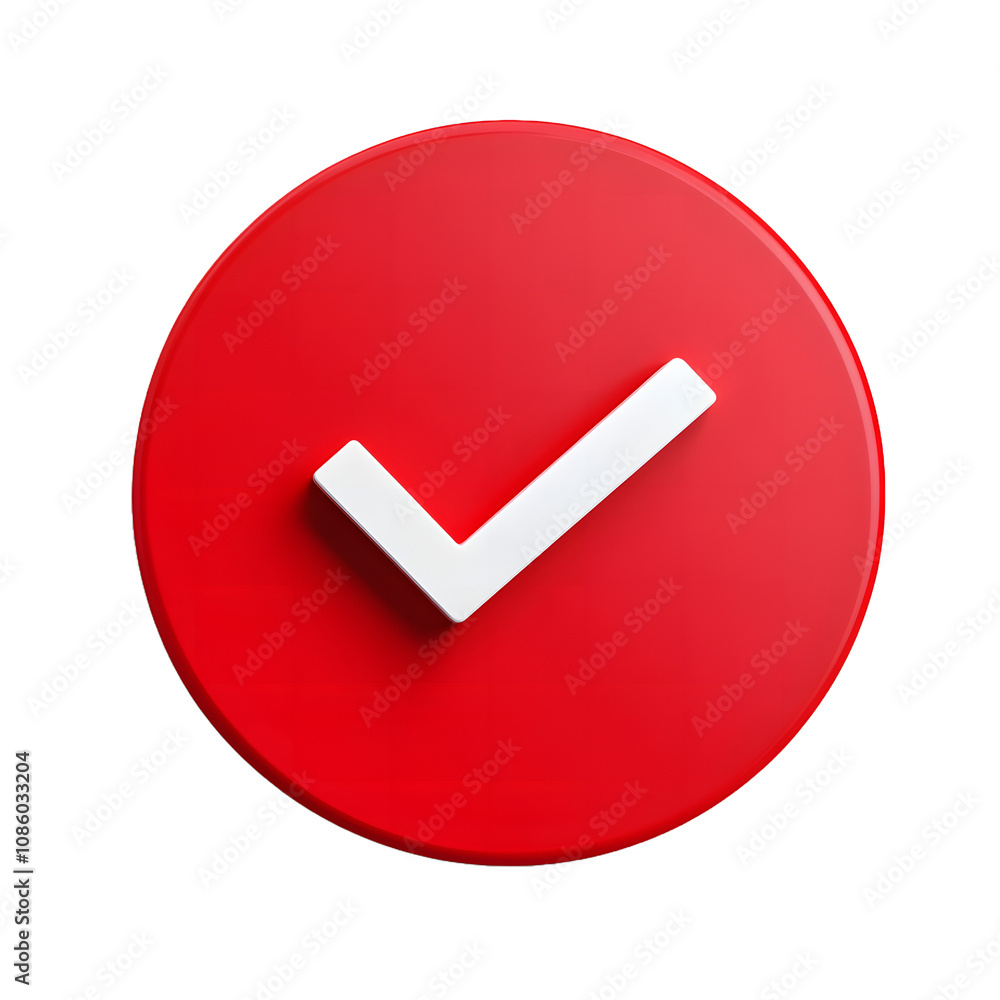 3d red Check Mark PNG 3d red Check Mark PNG
