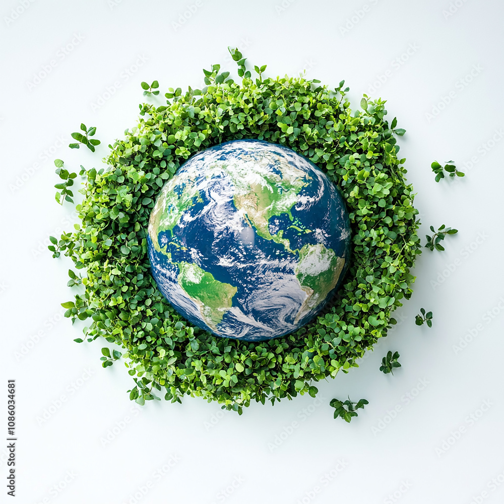 Green earth day on isolated white background. Green earth day on isolated white background.