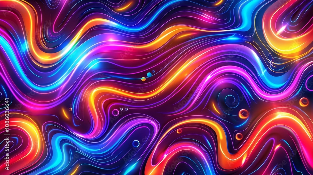 Vibrant abstract background colorful neon lights create a playful and engaging atmosphere Vibrant abstract background colorful neon lights create a playful and engaging atmosphere