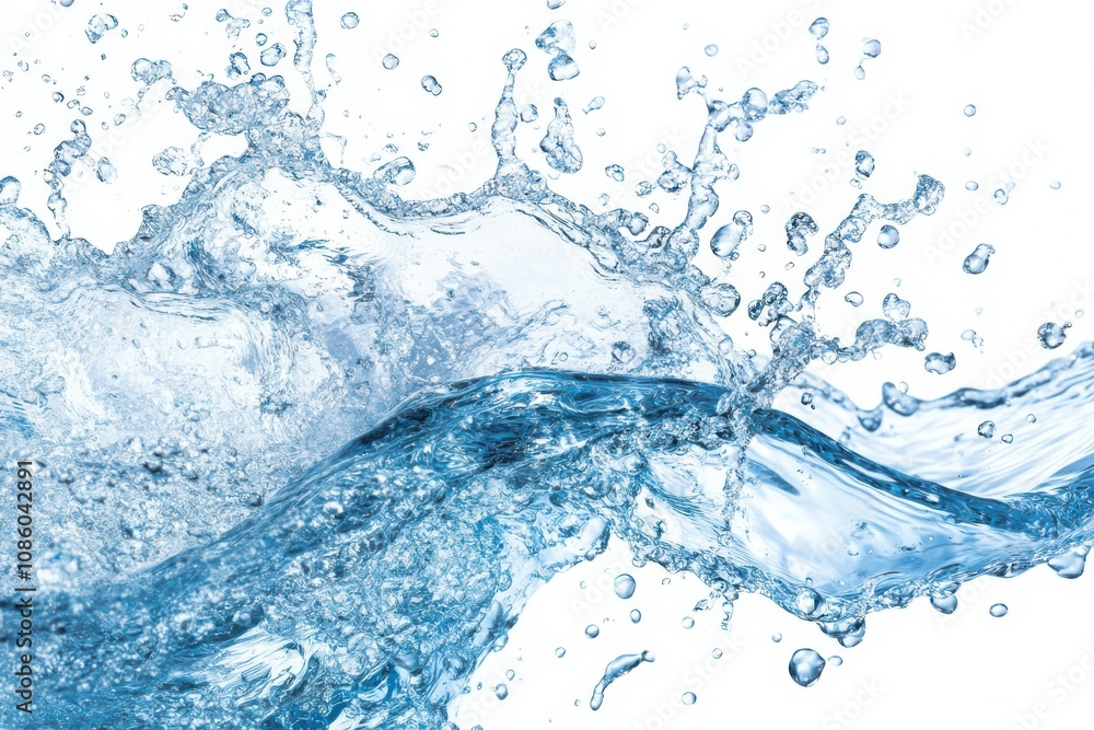 Water Wave with Clipping Path on White Background. Water Wave with Clipping Path on White Background.