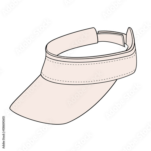 white protective tennis visor hat