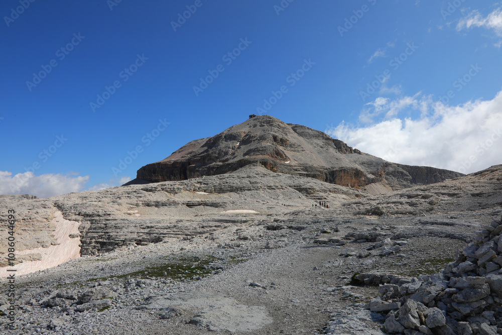 high mountain called SASS PORDOI an peak called CAPANNA FASSA on European Alps in Northern Italy high mountain called SASS PORDOI an peak called CAPANNA FASSA on European Alps in Northern Italy