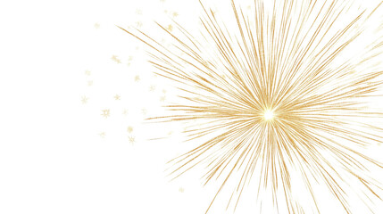 Yellow fireworks transparent background