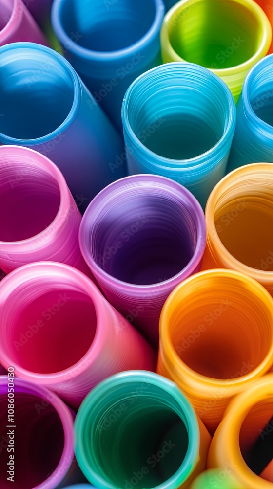 Abstract Colorful Tubes Pattern - Close Up Macro Photography Abstract Colorful Tubes Pattern - Close Up Macro Photography