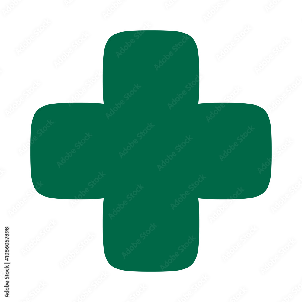 Squircle Cross Rounded Square Green Icon Squircle Cross Rounded Square Green Icon