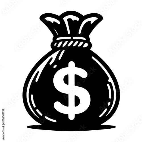 Dollar bag vector illustration isolated for economic, savings, and monetary investment design themes
