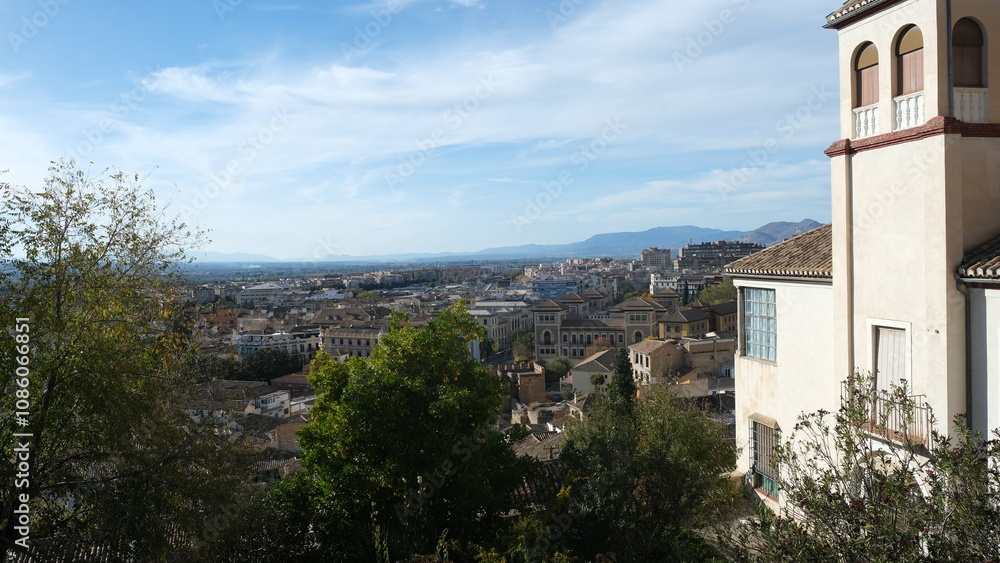 Naklejka premium Top view of Granada in November 2024