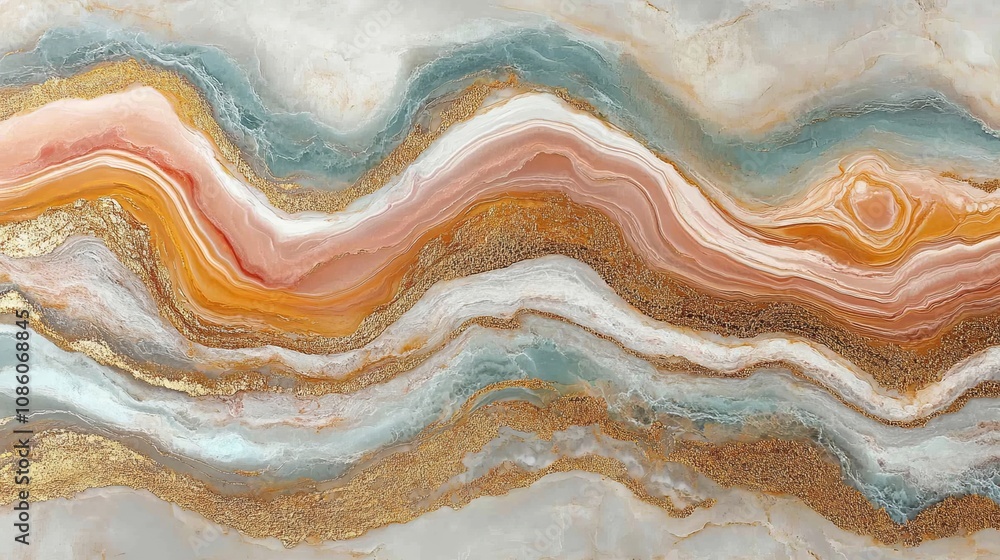 Elegant Pastel Marble Texture. Luxury Panoramic Background With Rose Gold, White and Teal Colors Elegant Pastel Marble Texture. Luxury Panoramic Background With Rose Gold, White and Teal Colors