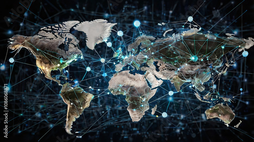 World Communication Business technology Networking