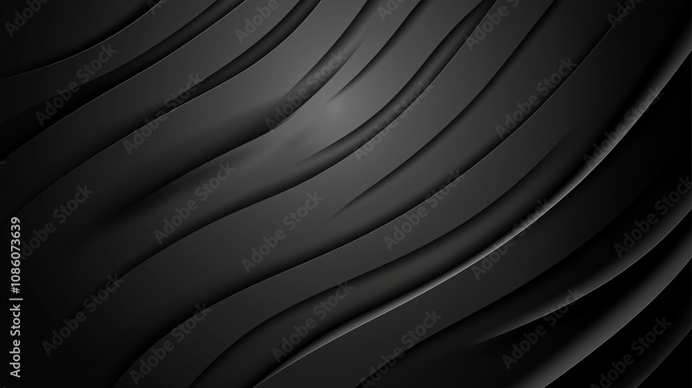 Obraz premium Abstract Dark Geometric Texture with 3D Effect