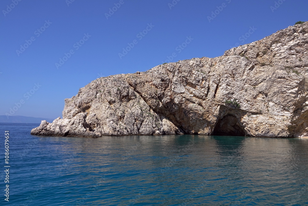 Kueste von Plavnik bei Krk, Kroatien Kueste von Plavnik bei Krk, Kroatien