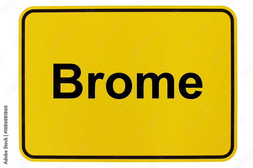 Illustration eines Ortsschildes der Gemeinde Brome in Niedersachsen Illustration eines Ortsschildes der Gemeinde Brome in Niedersachsen