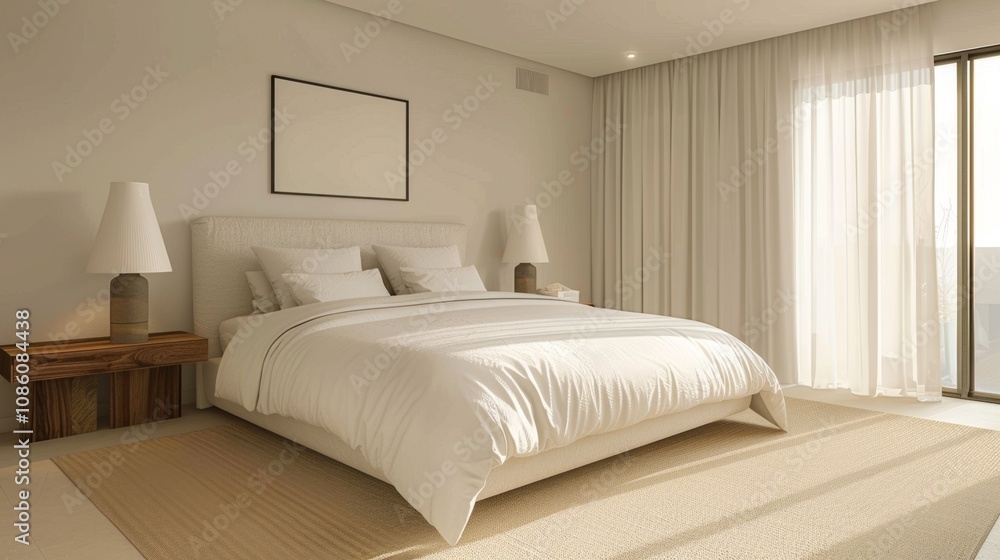 Bright and Cozy Minimalist Bedroom Design Featuring an Abundance of Inviting Natural Light and Airy Serenity Bright and Cozy Minimalist Bedroom Design Featuring an Abundance of Inviting Natural Light and Airy Serenity