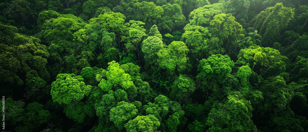 Lush green forest with many trees. The trees are tall and green, and the forest is full of life Lush green forest with many trees. The trees are tall and green, and the forest is full of life