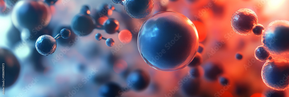 Many peptides, ultra HD, abstract science, blue, red, light shine, minimalism Many peptides, ultra HD, abstract science, blue, red, light shine, minimalism