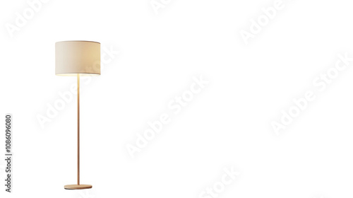 Modern beige floor lamp transparent background