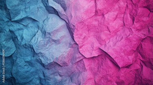 Wallpaper Mural A vibrant abstract texture of crumpled paper in blue and pink hues, creating a dynamic visual contrast. Torontodigital.ca