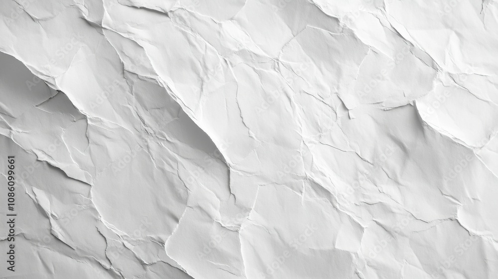Obraz premium Textured white paper background with subtle creases and folds, creating an artistic layered effect.
