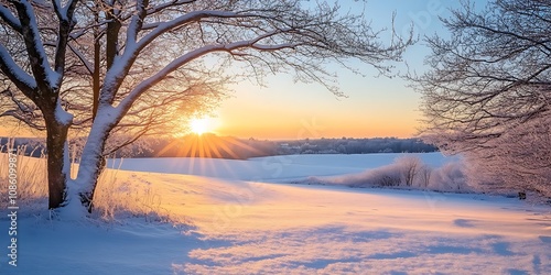 Winter Sunrise Landscape