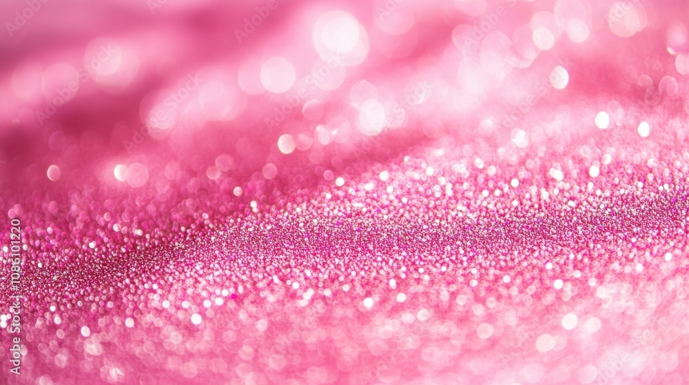 A vibrant pink glitter background sparkling with reflective light, creating a dreamy and festive atmosphere. A vibrant pink glitter background sparkling with reflective light, creating a dreamy and festive atmosphere.