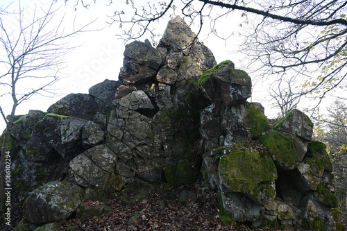 Felsen an der Milseburg in der Rhoen photo