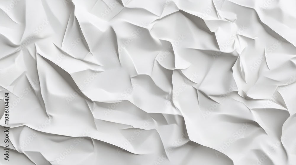 Abstract white crumpled texture for background or artistic use. Abstract white crumpled texture for background or artistic use.