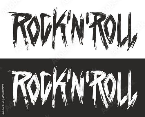 Rock and roll design on bold backgrounds