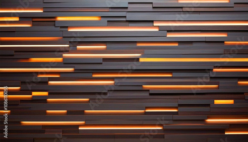 Fototapeta Naklejka Na Ścianę i Meble -  3d render of wood panel wall or wooden background.