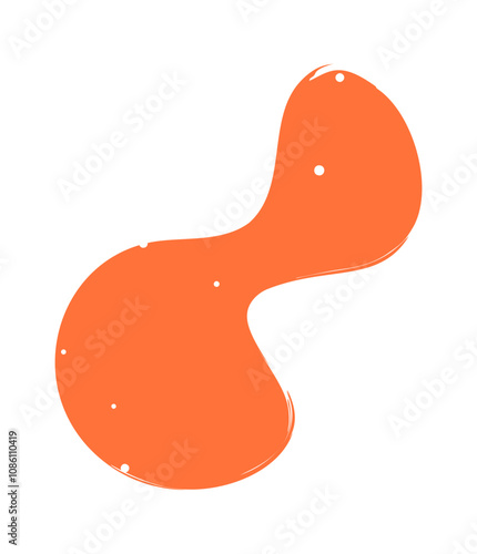 Colored liquid shape irregular form