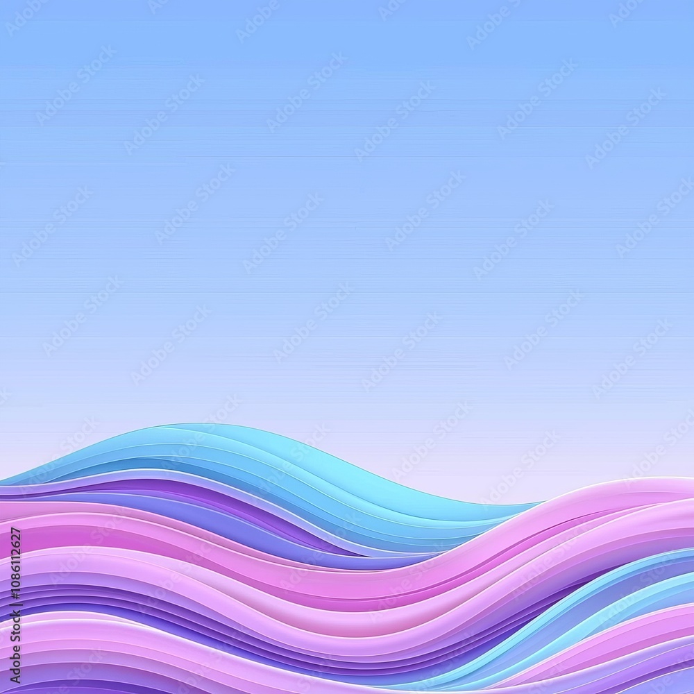 Purple abstract geometry with lines and waves, background