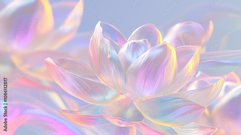 Lotus Blossoms of Renewal - Serene 3D Render Artwork Representing Purity and Grace for Chinese New Year Celebration Lotus Blossoms of Renewal - Serene 3D Render Artwork Representing Purity and Grace for Chinese New Year Celebration