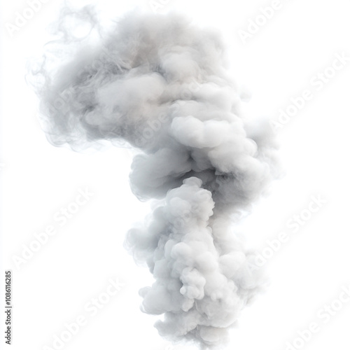smoke isolated white background