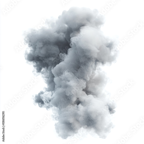 smoke isolated white background