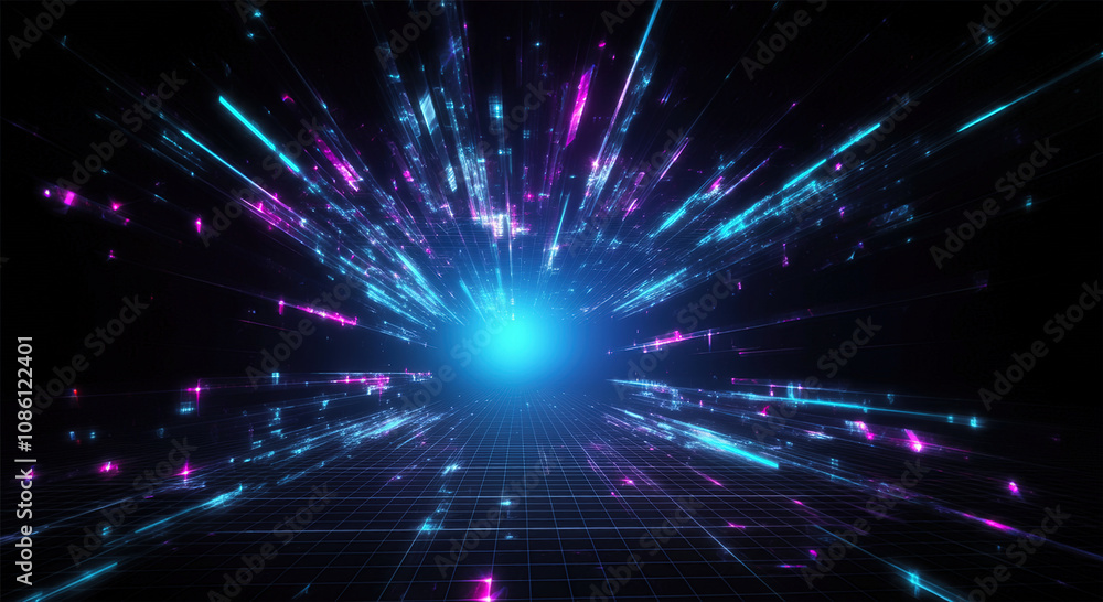 Digital background perfect for tech processes, neural networks, artificial intelligence, data transfer and encryption, digital archives, sound and graphic presentations, science, education, etc. Digital background perfect for tech processes, neural networks, artificial intelligence, data transfer and encryption, digital archives, sound and graphic presentations, science, education, etc.