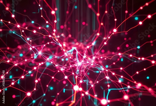 Wallpaper Mural Neon Cityscape at Night: Vibrant Urban Skyline with Glowing Business Signs Torontodigital.ca