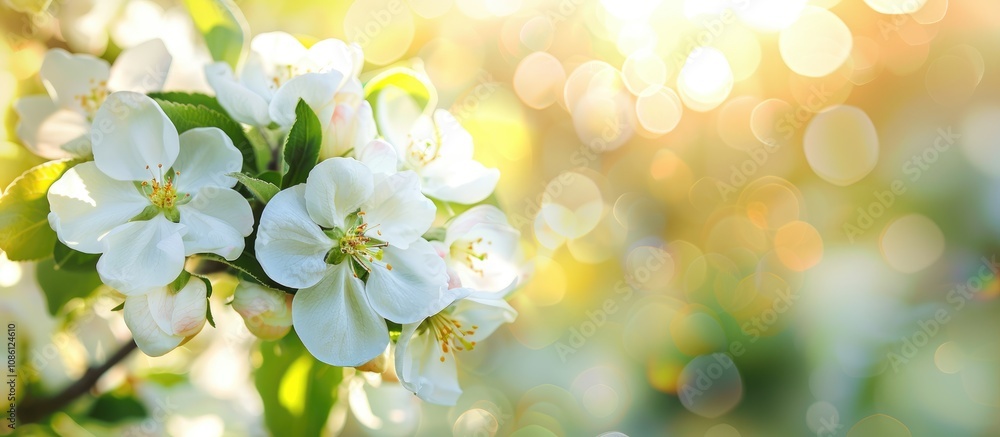 Spring Blossom Image of White Apple Flowers in Nature Spring Blossom Image of White Apple Flowers in Nature