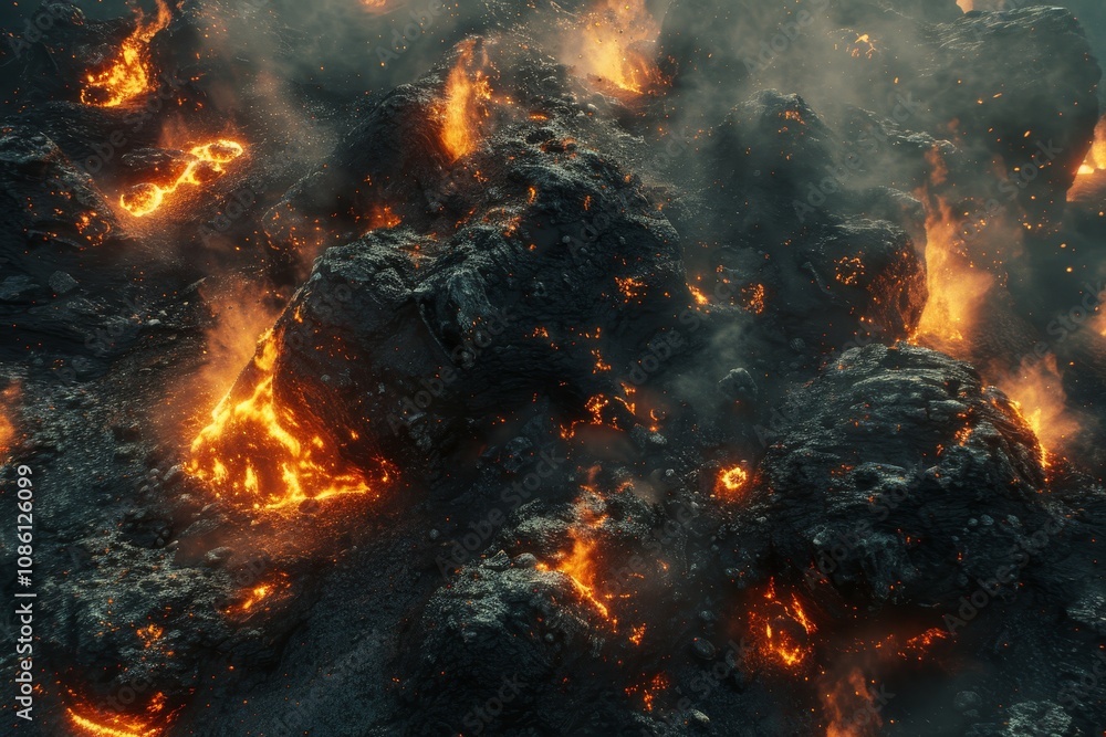 Majestic eruption spewing molten lava and smoke from a volcanic landscape during an active period, revealing nature's fiery power in a remote location Majestic eruption spewing molten lava and smoke from a volcanic landscape during an active period, revealing nature's fiery power in a remote location