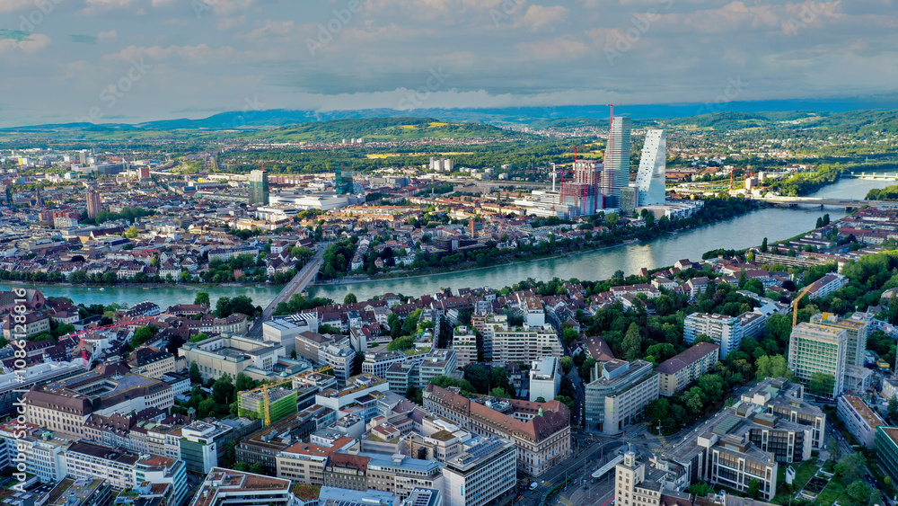 Fototapeta premium aerial view of the city