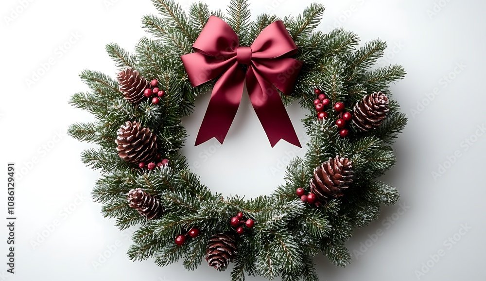 wreath with pine cones and pink bow
wreath with pine cones and pink bow