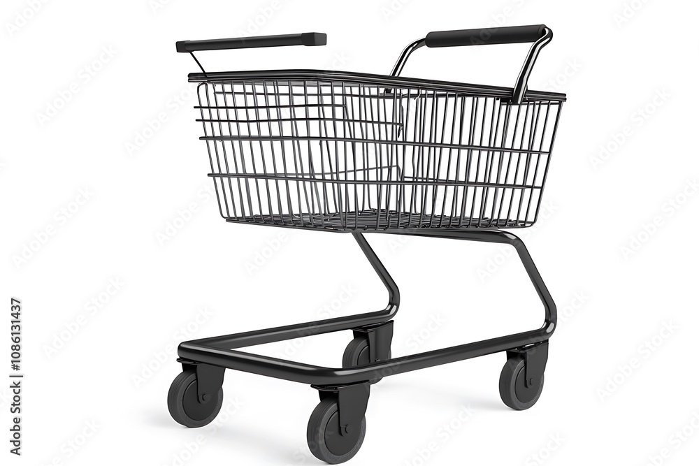 Empty Shopping Cart. Concept of retail, shopping, and consumerism. Empty Shopping Cart. Concept of retail, shopping, and consumerism.