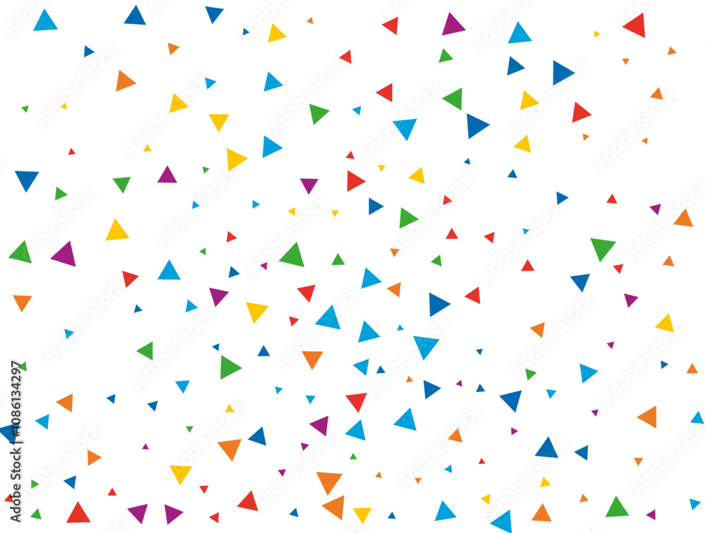 Rainbow Triangular Confetti. Confetti celebration, Falling rainbow abstract decoration for party, birthday celebrate, anniversary or event, festive. Festival decor. Vector illustration. Rainbow Triangular Confetti. Confetti celebration, Falling rainbow abstract decoration for party, birthday celebrate, anniversary or event, festive. Festival decor. Vector illustration.