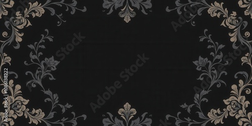 Elegant and stylish luxury charcoal floral wallpaper with intricate flower pattern and rich texture, texture, floral