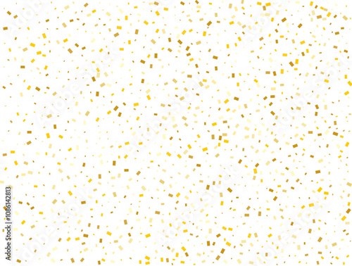 Wedding Golden Rectangles Confetti Background. Vector illustration