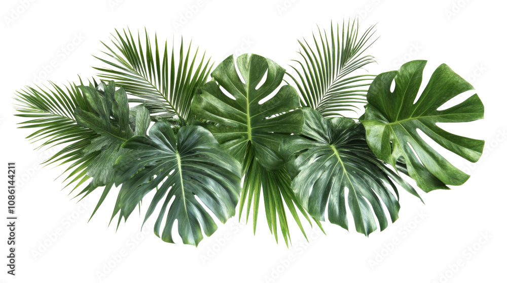 Green tropical leaf transparent background Green tropical leaf transparent background