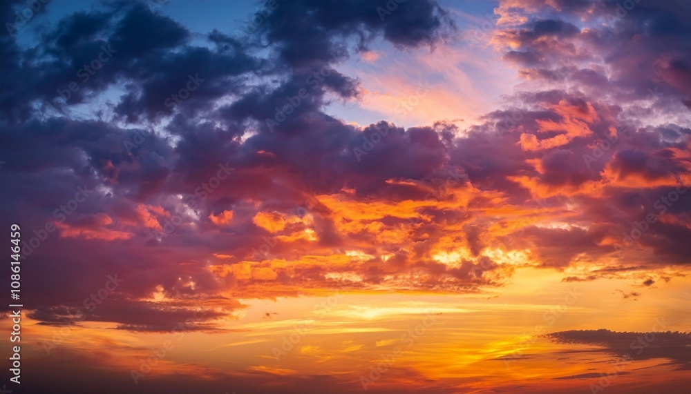 colorful sunset sky with dramatic clouds colorful sunset sky with dramatic clouds