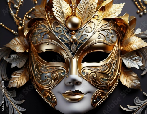 decorative gold and silver new year s eve mask