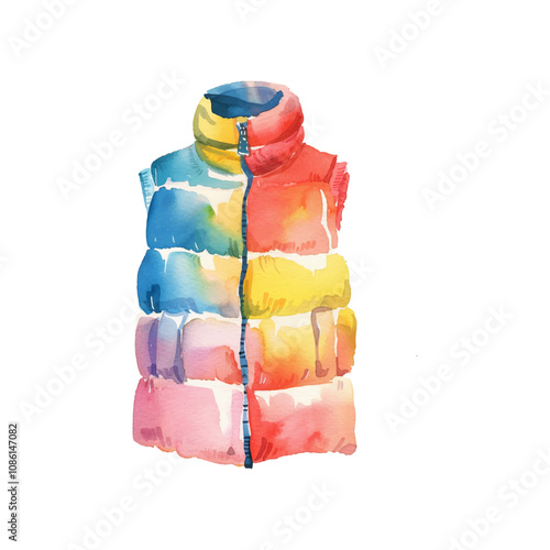 vest vector illustration in watercolor style