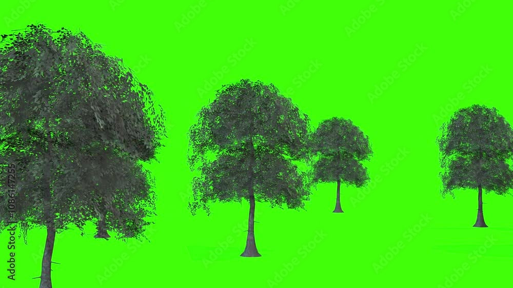 4k animation of a jungle trees scene with cinematic camera movement on the chroma key, 3d trees rendering on green screen, easy-to-remove background, forest rendered for cartoons, stories, and rhymes 4k animation of a jungle trees scene with cinematic camera movement on the chroma key, 3d trees rendering on green screen, easy-to-remove background, forest rendered for cartoons, stories, and rhymes