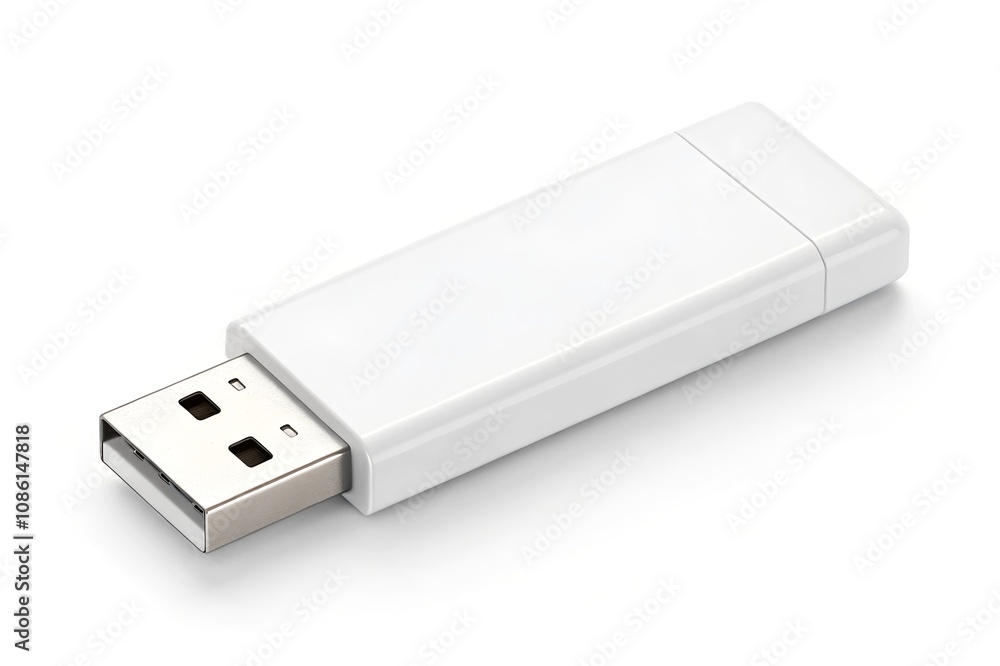 Mockup of a white USB drive placed near a laptop, perfect for branding, logo placement, or promotional product design. Mockup of a white USB drive placed near a laptop, perfect for branding, logo placement, or promotional product design.